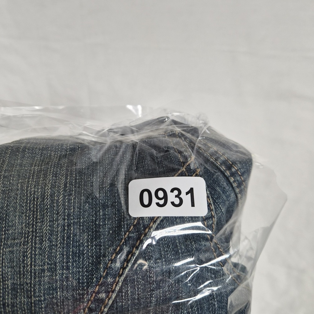 Vintage Y2K Denim Babydoll Mini Dress Western Cowgirl Festival Core Size 7/8 - Picture 13 of 14
